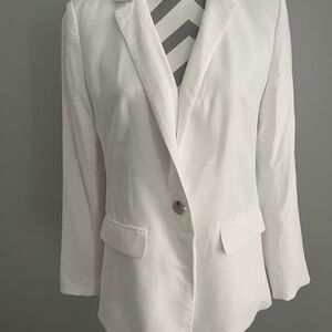 LOFT Classic White Blazer Size 10 P